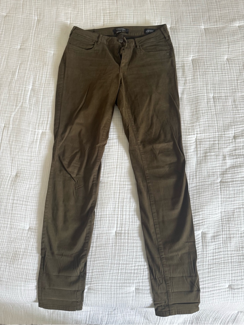 Scotch & Soda Olive Green Skinny Jeans